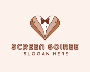 Gentleman Suit Heart logo design