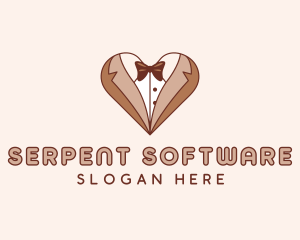 Gentleman Suit Heart logo design