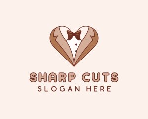 Gentleman Suit Heart logo design