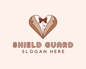 Gentleman Suit Heart logo design