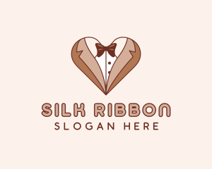 Gentleman Suit Heart logo design