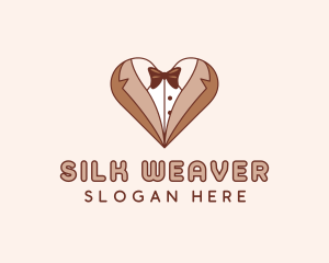 Gentleman Suit Heart logo design