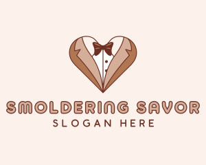 Gentleman Suit Heart logo design