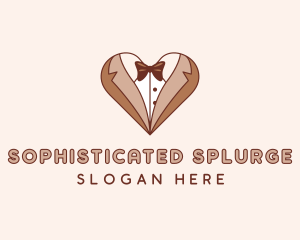 Gentleman Suit Heart logo design