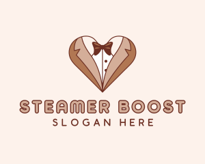 Gentleman Suit Heart logo design