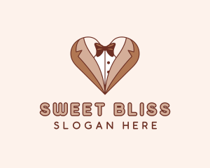 Gentleman Suit Heart logo design