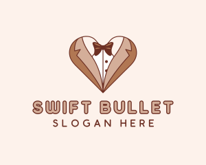 Gentleman Suit Heart logo design