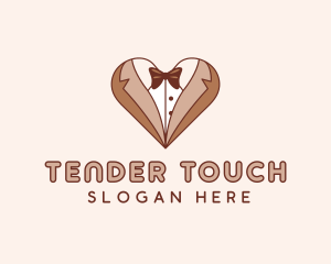 Gentleman Suit Heart logo design