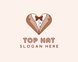 Gentleman Suit Heart logo design