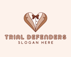 Gentleman Suit Heart logo design