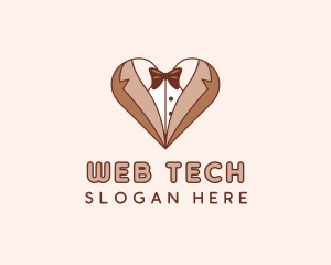 Gentleman Suit Heart logo design