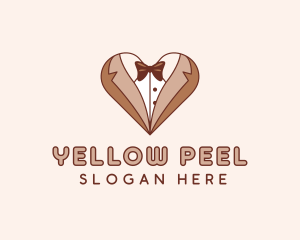 Gentleman Suit Heart logo design