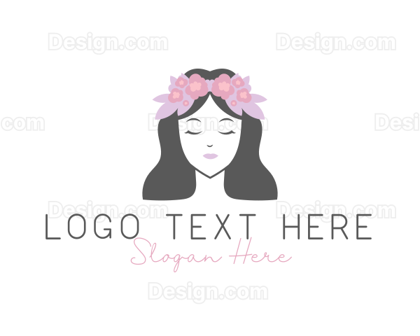 Feminine Floral Face Logo