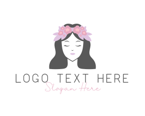 Feminine Floral Face logo