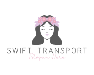 Feminine Floral Face Logo