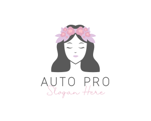 Feminine Floral Face logo