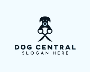 Scissors Dog Grooming logo design