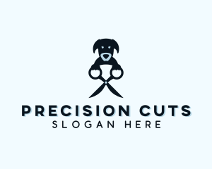 Scissors Dog Grooming logo design