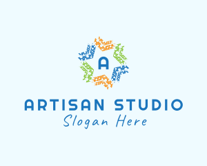 Multicolor Star Entertainment Studio  logo design