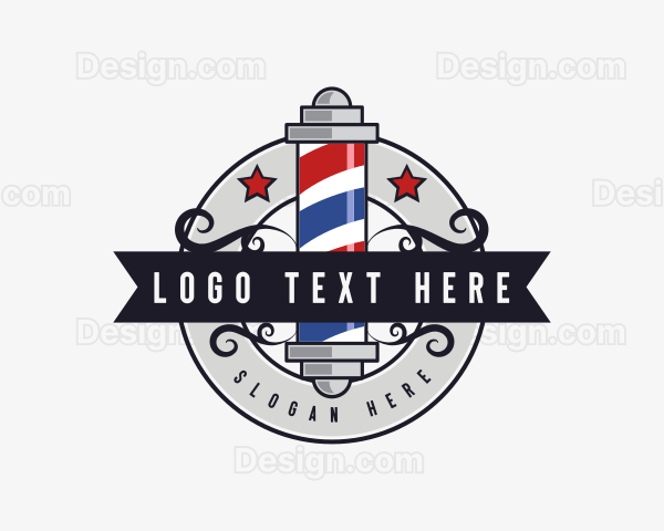 Barbershop Grooming Stylist Logo