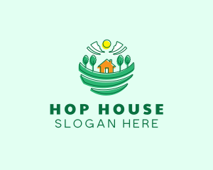 Sustainable House Field logo design