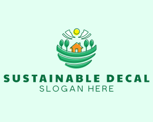 Sustainable House Field logo design