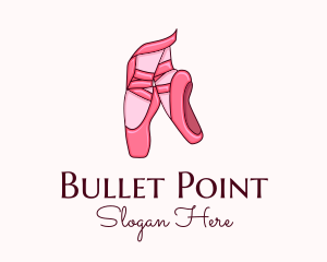 Pointe Shoes Ballerina logo design