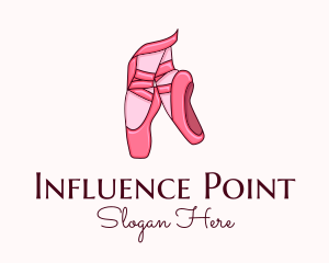 Pointe Shoes Ballerina logo design