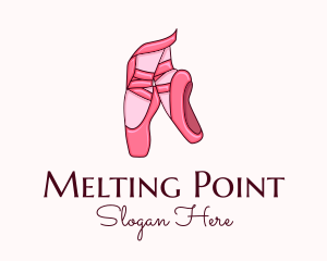 Pointe Shoes Ballerina logo design