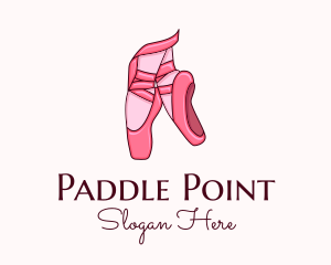 Pointe Shoes Ballerina logo design