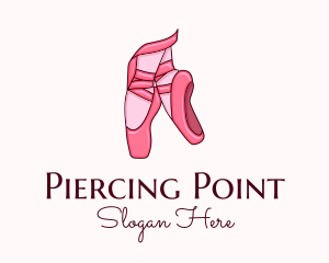 Pointe Shoes Ballerina logo design