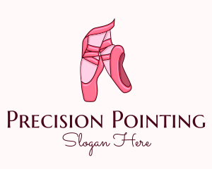 Pointe Shoes Ballerina logo design