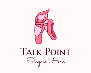 Pointe Shoes Ballerina logo design