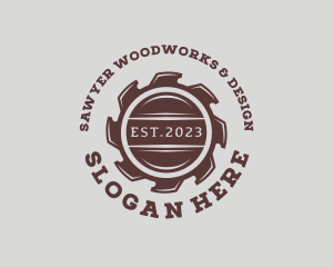 Circular Saw Carpenter logo design