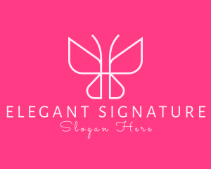 Elegant Butterfly Monoline  logo design