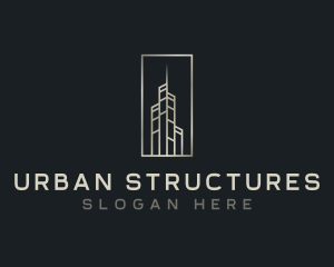 Building Real Estate Skyscraper logo design