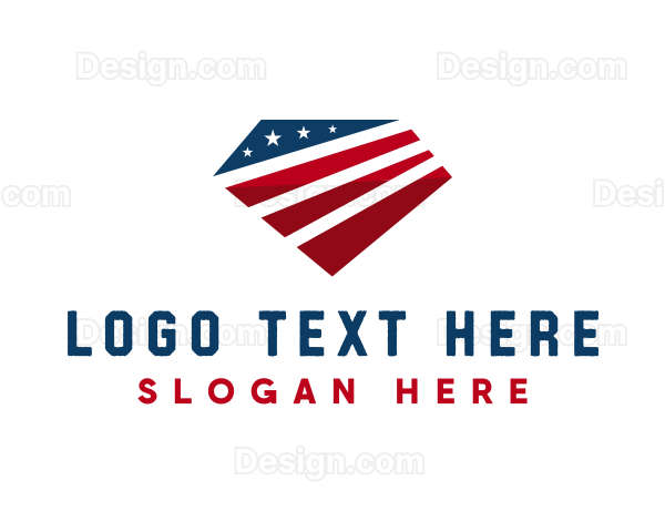 American Flag Diamond Logo