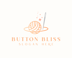 Thread Needle Knitting logo design