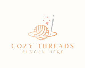 Thread Needle Knitting logo design