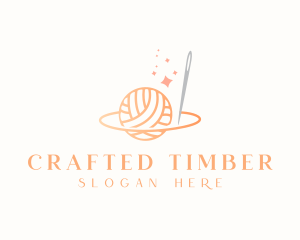 Thread Needle Knitting logo design