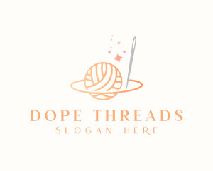 Thread Needle Knitting logo design