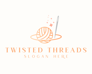 Thread Needle Knitting logo design