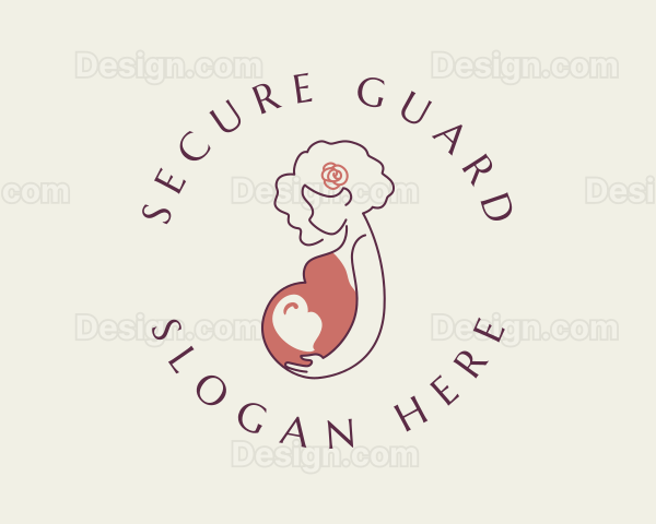 Pregnant Woman Motherhood Logo