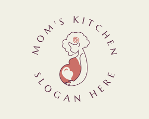 Pregnant Woman Motherhood logo design