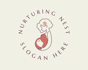 Pregnant Woman Motherhood logo