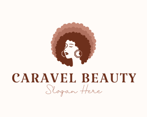 Woman Beauty Afro logo design