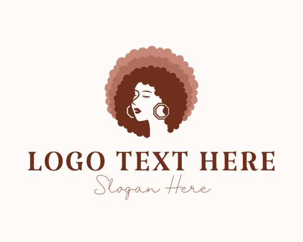 Woman Beauty Afro logo