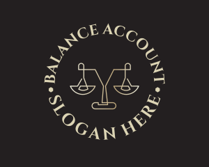 Legal Balance Scale logo design