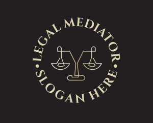 Legal Balance Scale logo design