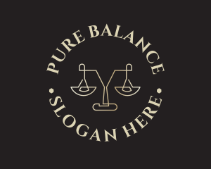 Legal Balance Scale logo design